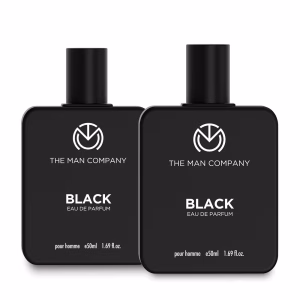 The Man Company Men Black EDP- 50Ml*2, 100 Millilitres| | Premium Long Lasting Fragrance Spray | Lavender Scent Liquid Perfume | Perfume gift for friend | Anniversary fragrance gift set | Valentine Gift Set For Husband, Boyfriend