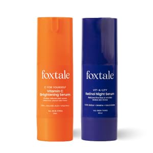 Foxtale Day & Night Serum Kit | 15% Vitamin C Face Serum + 0.15% Retinol Anti-Ageing Night Cream | Get radiant, bright skin & reduce fine lines & wrinkles | For Men & Women both | For Men & Women