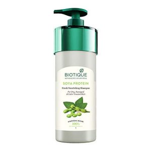 Biotique Bio Soya Protein Fresh Nourishing Shampoo | Repairs Dry and Damaged Hair |Maintains pH Balance |Promotes Healthy Shiny Hair| Prevents Color Fading | All Skin Types | 800ml