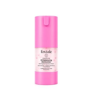 Foxtale Oil-Balancing Gel Face Moisturizer with Niacinamide & Cica | 8hr Oil-Free Glow | Lightweight & Non-Greasy | Reduces Acne & Calms Skin | For Oily & Acne-Prone Skin, 15ml | Men & Women