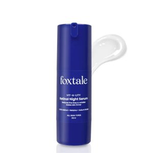 Foxtale 0.15% Beginner Friendly Retinol Night Serum | Anti-Aging Night Cream | Reduces Fine Lines and Wrinkles | No Purging | For Younger-looking Skin | Men & Women | All Skin Types - 30 ml