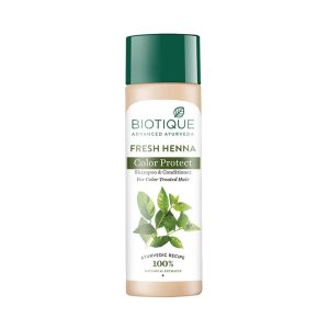 Biotique Fresh Henna Color Protect Shampoo & Conditioner for Color Treated Hair, 190ml