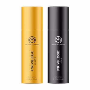 The Man Company Privilege Deodorants for Men - Legend & Bold | Premium Fragrance Body Spray | Long-Lasting Smell | Everyday Use Deo for Him | Gift Set for Husband, Boyfriend - (150ml* 2)