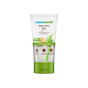 Mamaearth Aloe Vera Gel with 100% Pure & Natural Aloe Vera & Vitamin E for Skin & Hair | Hydrates, Moisturizes skin | Soothes Irritated Skin | Keeps Scalp Healthy | Multipurpose Non-Sticky Gel | For Men & Women | 150 ml