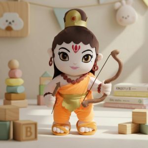 Baby Lord Sriram Mantra Chanting Soft Toys (Medium 35cm) Birthday Gift for Kids, Musical Soft Toys for Baby Girl & Boy, Plush Toy, Best Gift for Infants (Sriram Soft Toy)