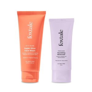 Foxtale Daily Glow Combo | Super Glow Face Wash with Vitamin C + Nourishing Moisturizer with Niacinamide | Brightens, Hydrates & Evens Skin Tone | For Dry, Oily, Combination & Acne-Prone Skin
