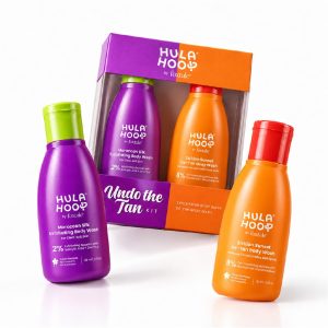 Hula Hoop Exfoliate & DeTan Kit, 50 ml (Pack of 2) | Exfoliating Body Wash & 8% De-Tan Body Wash with 2% Salicylic Acid & Glycolic Acid | Reduces Body Acne & Tan | All Skin Types | Men & Women