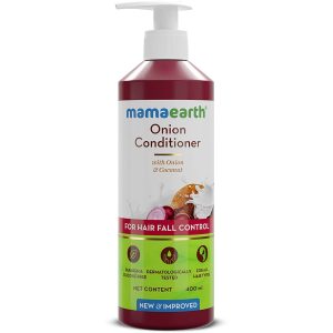 Mamaearth Onion Conditioner For Men & Women | Hair Fall Control & Fast Hair Growth | Works For Dry & Frizzy Hair | Toxin-Free | 400 ml