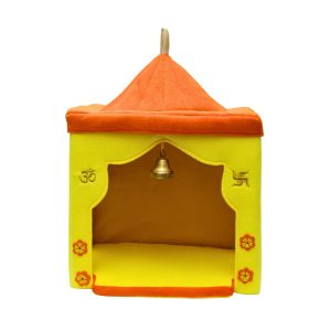 Panda's Box Plush Mandir for Kids (Foldable & DIY) | As Seen on Shark Tank | Soft Temple Playset for Children | Non-Toxic, Safe | Comes with A Ringing Bell | Ideal for Home, Festival & Gifting