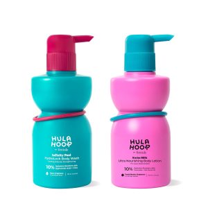 Hula Hoop Hydrating Body Wash & Lotion by Foxtale | With Hyaluronic Acid & Ceramides | 72-hour Moisturization | For Soft & Glowing Skin | Long Lasting Fragrance | All Skin Types