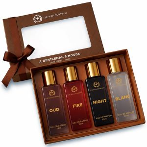 The Man Company Perfume Gift Set for Man 4 X 20ml | Premium Long-Lasting Fragrance EDP - A Gentleman's Moods for Party, Office, Outing and Date | Gift for Man | Perfume gift for friend | fresh scent for daily office wear