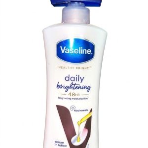 Vaseline Healthy Bright Body Lotion 400 ml, Daily Brightening Moisturizer with Sunscreen for Dry Skin, Gives Non-Greasy Glowing Skin - For Men & Women