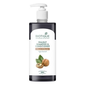 Biotique Bio Walnut Volume and Bounce Shampoo and Conditioner | For Fine and Thinning Hair| Volumizing Shampoo for Thin Hair |100% Botanical Extracts |500ml
