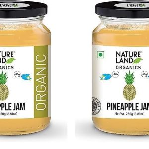 Natureland Organics Pineapple Jam 250gm - Healthy Organic Jams (Pack of 2)
