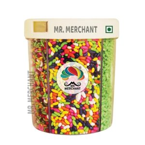 Mr. Merchant Mouth Freshener 5 in 1,(300 gm) Green Madrasi Saunf, Rajasthani, Gulab, Bangali and Colorful Sauf | Premium Mouth Freshener (Pack of 2)