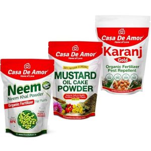Casa De Amor Neem Khal, Mustard Oil Cake and Karanj Powder- Combo Pack (Total 2700 gm)