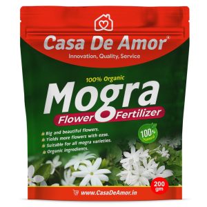 Casa De Amor Organic Plant Fertilizer for Mogra (Jasmine) Plants, Water Soluble, Promotes Growth and Flowering (200 gm)