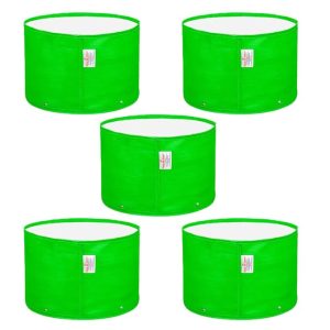 Casa De Amor Premium 6x9 Inches HDPE Pack of 5 UV Protected 260 GSM Round Plant Grow Bags Suitable for Terrace and Vegetable Gardening (6x9 Inches)