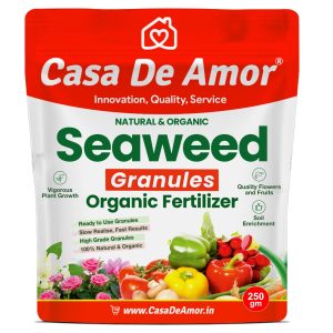 Casa De Amor Seaweed Granules Organic Fertilizer for Plants | Growth Booster | Plant Tonic for All Indoor, Outdoor, Flowering, Vegetable & Home Garden Plants ? 250 gm