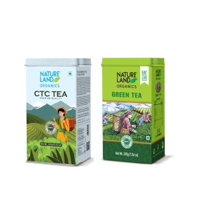 Natureland Organics CTC Tea 250gm, Green Tea 200gm