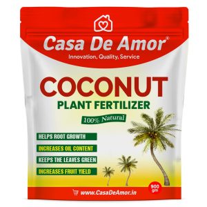 Casa De Amor Coconut Plant Organic Fertilizer | Boosts Root Growth, Photosynthesis & Yield | Ideal for Healthy Coconut Tree Care | 900 gm (Pack of 1)