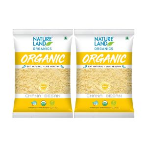 Natureland Organics Chana Besan 500 Gm (Pack of 2)