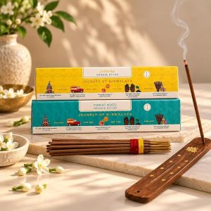 Nirmalaya Rooh Rose & Jasmine Incense Sticks 80 Sticks | 100% Natural Charcoal-Free Agarbatti from Sacred Temple Flowers | Organic Handmade for Pooja, Meditation, Yoga & Aromatherapy