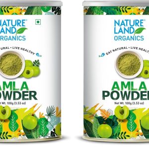 Natureland Organics Amla Powder 100gm - Organic Healthy Powder (Pack of 2)
