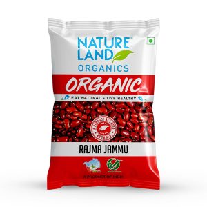 Natureland Organics Rajma Jammu 1 Kg - Organic Healthy Rajma