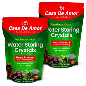 Casa De Amor Water Storing Crystals | Water Retaining Super Absorbent Polymer for Plant, Soil Mixing and Hydroponics Gardening, Lucky Bamboo Plant (500 gm)