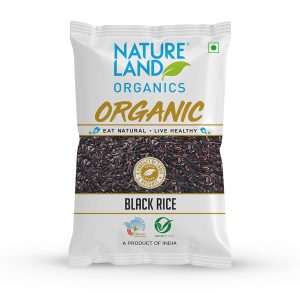 Natureland Organics Black Rice 500 Gm - Organic Rice