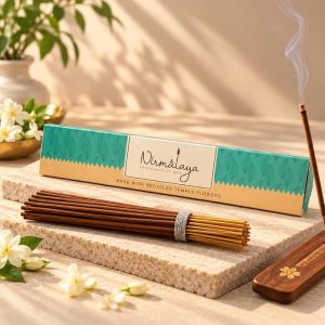 Nirmalaya Premium Forestwood Incense Sticks | Natural Agarbatti Sacred Flowers | 40 Each Pack | Burn Time 25 Min | Charcoal-Free Luxury for Pooja, Meditation & Yoga