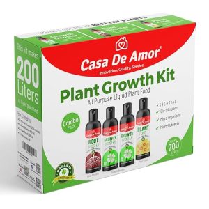 Casa De Amor Plant Growth Kit 3-in-1 Liquid Plant Nutrition Boost Growth, Enhance Roots, and Nourish Plants | Ideal for Indoor and Outdoor Gardens (4 packs of 200 ml)