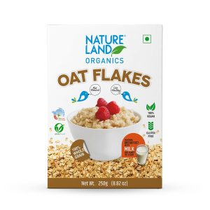 Natureland Organics Oat Flakes 250 Gm - Healthy Organic Oats