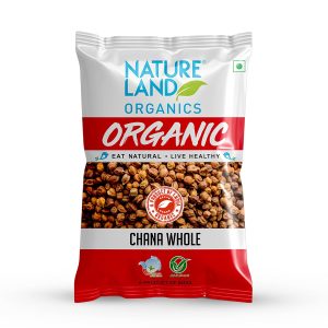 Natureland Organics Chana whole 1 Kg - Organic Healthy Pulses