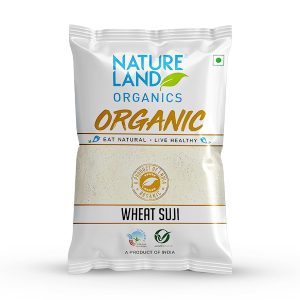 Natureland Organics Wheat Suji/Sooji 500 Gm - Organic Sooji