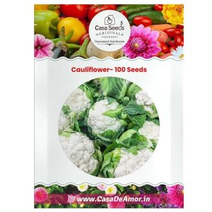 Casa De Amor Desi Cauliflower (Phool Gobhi) Vegetable Seeds, 100 Seeds
