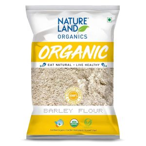 NATURELAND ORGANICS Barley Flour / Jau Flour 500 Gm (Pack of 5) - Healthy Organic Flour
