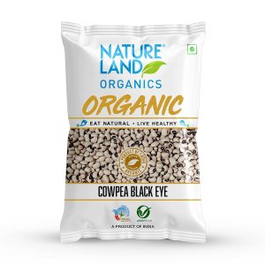 NATURELAND ORGANICS ureland Organics Cowpea Black Eye / Lobia 1 Kg - Organic Healthy Pulses