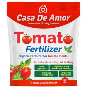 Casa De Amor Essential Organic Tomato Plant Fertilizer- Ideal for all types of tomato varieties, including heirloom and hybrid (900 gm)