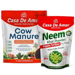 Casa De Amor Special Combo Pack- Neem Khal Powder (900 gram) + Organic Cow Manure and Essential Compost (900 gram)