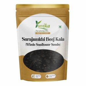 YUVIKA Surajmukhi Beej Kala - Helianthus annuus - Black Sunflower Seeds 400 Grams