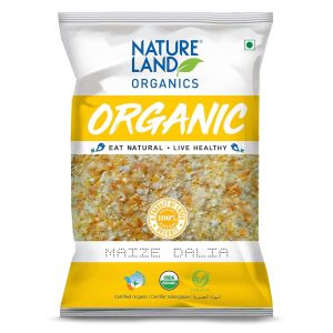 Natureland Organics Maize Dalia (Makki, Corn Dalia) 500 Gm (Pack of 5) - Organic Makka Dalia